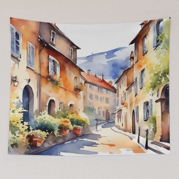 Item preview, Beautiful Watercolor Europe Landscape 15 designed and sold by Yzakreativ.