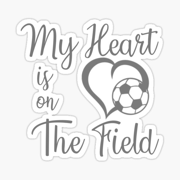 Soccer heart on field Sticker
