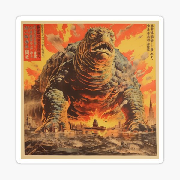 Item preview, Turtle Kaiju 1950 Japanese Propaganda 3 HD AI designed and sold by scudpunk.