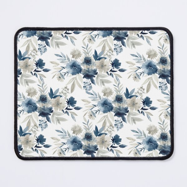 Item preview, Watercolor blue and silver flowers designed and sold by tapilipa.