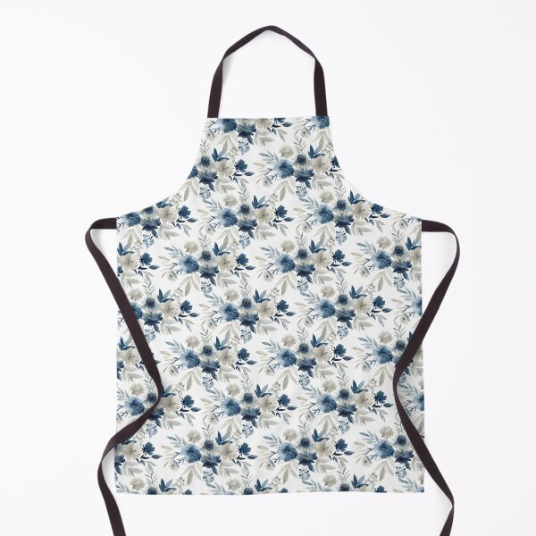 Item preview, Watercolor blue and silver flowers designed and sold by tapilipa.