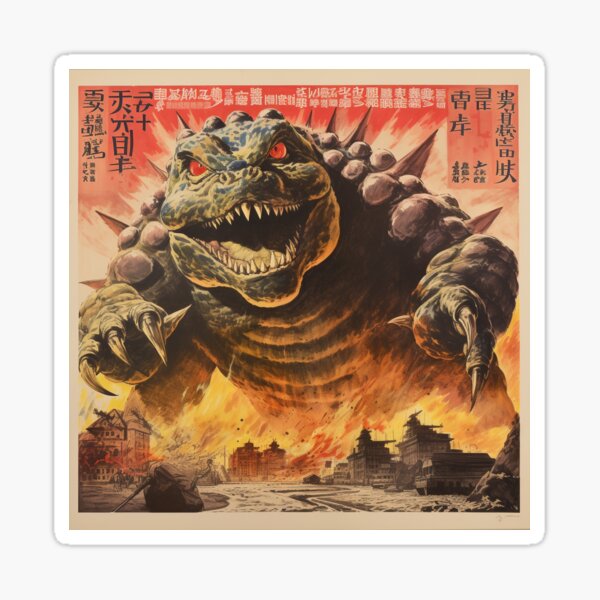 Item preview, Turtle Kaiju 1950 Japanese Propaganda HD AI designed and sold by scudpunk.