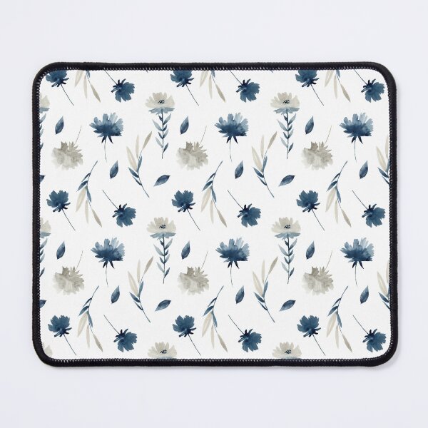 Item preview, Watercolor blue and silver peonies designed and sold by tapilipa.