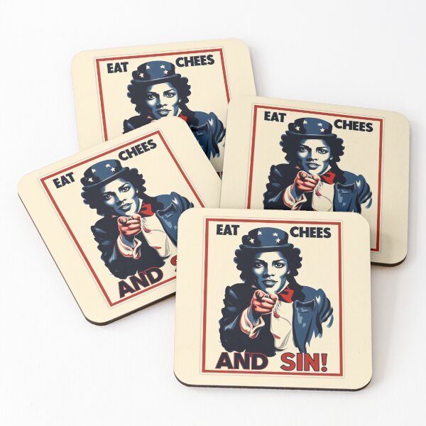 Item preview, Eat chees and sin: Woman in Cylinder Hat, Frak, '70s Vibes, Navy-Red-Beige Palette designed and sold by SplashTastic.