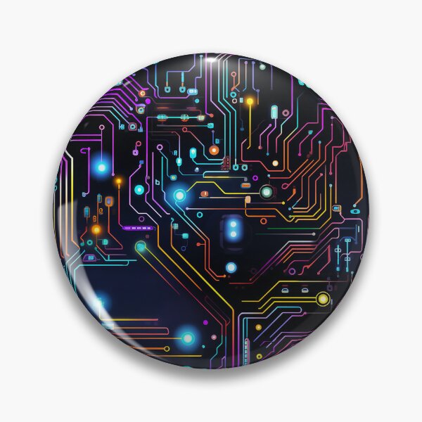 Item preview, Colorful Circuit Board Electronic Futuristic design designed and sold by NikkofTime.