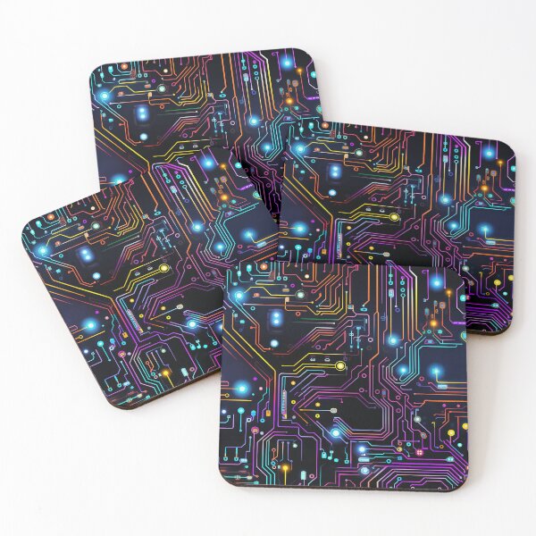 Item preview, Colorful Circuit Board Electronic Futuristic design designed and sold by NikkofTime.