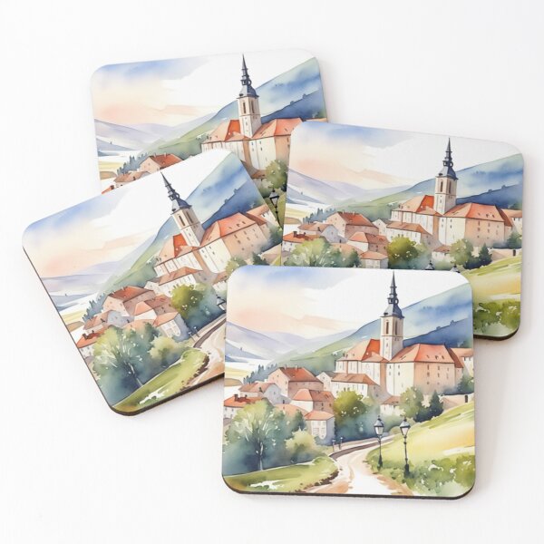 Item preview, Beautiful Watercolor Europe Landscape 18 designed and sold by Yzakreativ.