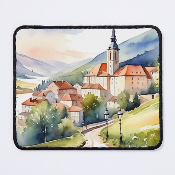 Item preview, Beautiful Watercolor Europe Landscape 18 designed and sold by Yzakreativ.