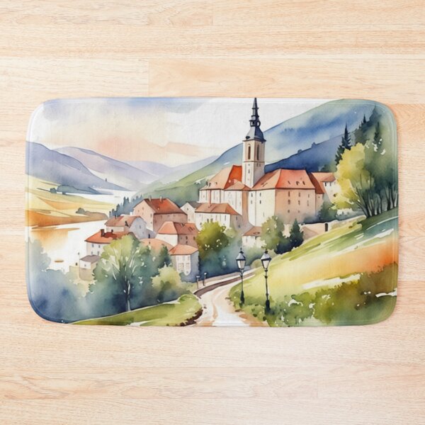 Item preview, Beautiful Watercolor Europe Landscape 18 designed and sold by Yzakreativ.