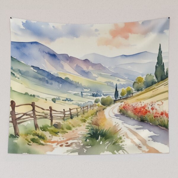 Item preview, Beautiful Watercolor Europe Landscape 19 designed and sold by Yzakreativ.