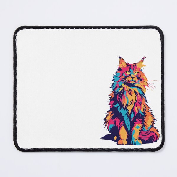 Item preview, Maine Coon Cat - colorful graphic style - vibrant colors of Maine Coon designed and sold by One2Bee Design.