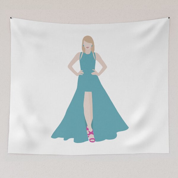Item preview, 2015 Taylor Swift Grammy Awards teal blue dress outfit designed and sold by Ella's  Doodles And Designs.