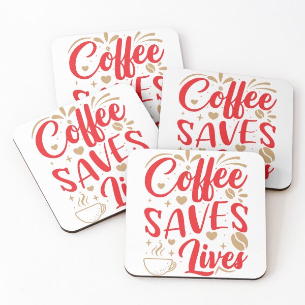 Item preview, Funny Coffee Saves Lives Coffee Quote For Coffee Lover Retro designed and sold by roboartpixel.