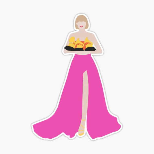 2012 Taylor Swift Grammy Awards pink and orange dress outfit" Sticker for  Sale by ejkempker | Redbubble