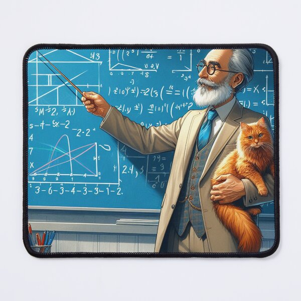 Item preview, The Math Professor Who Cannot Do Without His Cat designed and sold by TheHelpingCat.