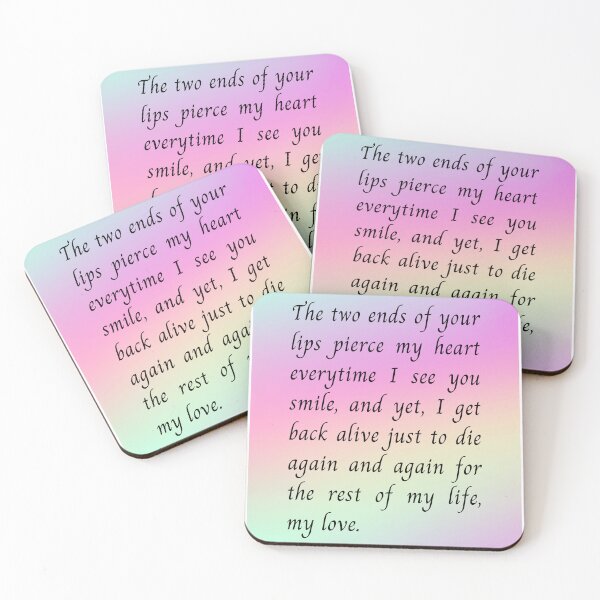 Item preview, Your smile pierce my heart love quote designed and sold by CoolBuddyCool.