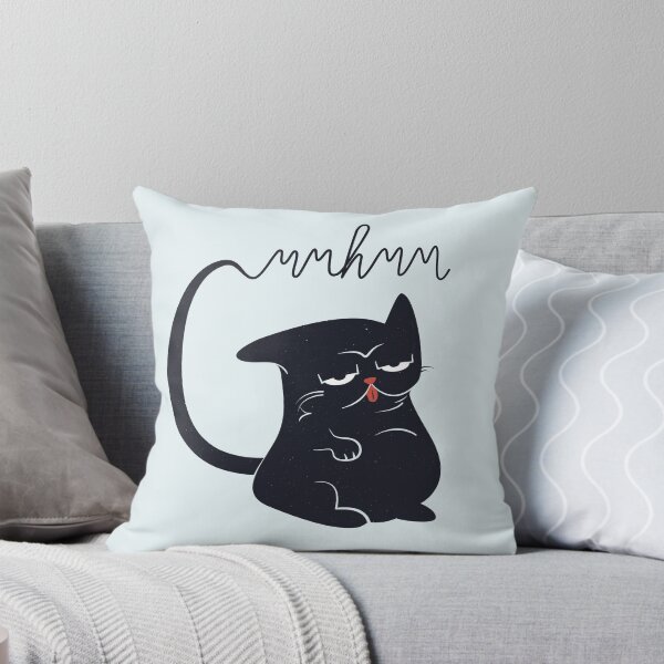 Aperçu de l'œuvre Chat Noir Impertinent Mlem Mmhmm créée et vendue par 84collective.