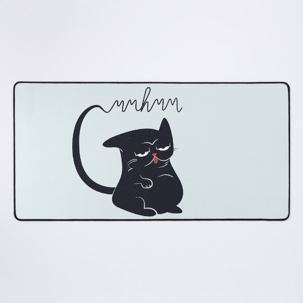 Vista previa del artículo con la obra «Gato negro atrevido Mlem Mmhmm», diseñado y vendido por 84collective.