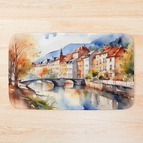 Item preview, Beautiful Watercolor Europe Landscape 22 designed and sold by Yzakreativ.