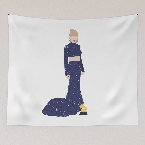 Item preview, 2023 Taylor Swift Grammy Awards bluedress outfit designed and sold by Ella's  Doodles And Designs.