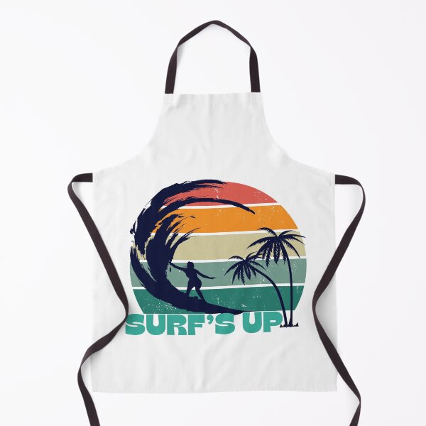 Artikelvorschau, Tropical Surf’s Up – Surfer und Welle im Vintage-Stil entworfen und verkauft von Hill Strom.