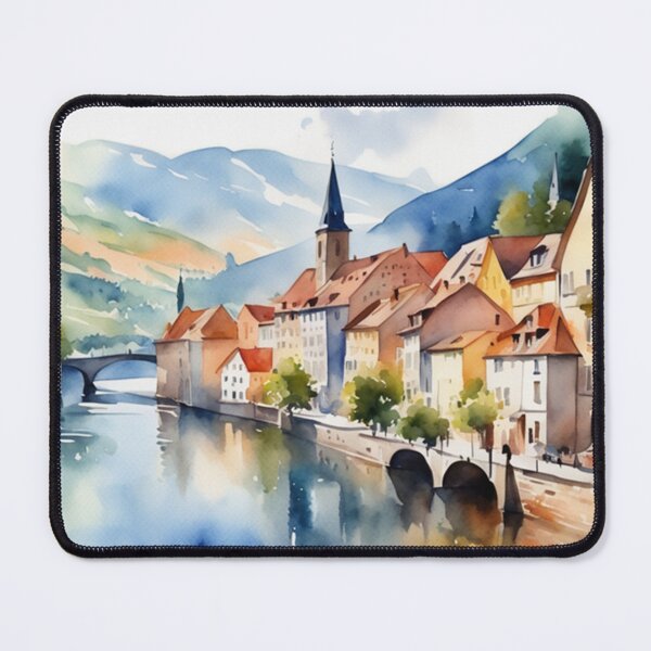 Item preview, Beautiful Watercolor Europe Landscape 23 designed and sold by Yzakreativ.