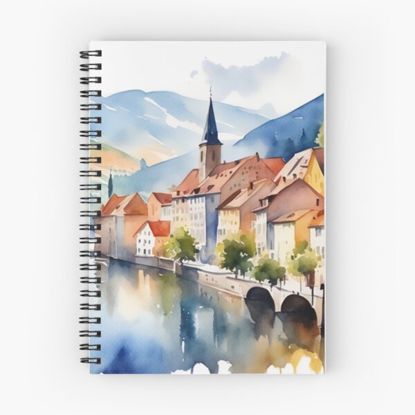 Item preview, Beautiful Watercolor Europe Landscape 23 designed and sold by Yzakreativ.