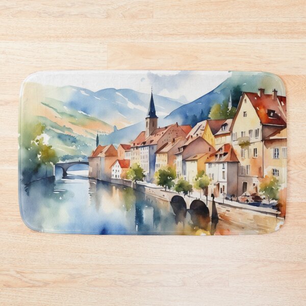Item preview, Beautiful Watercolor Europe Landscape 23 designed and sold by Yzakreativ.