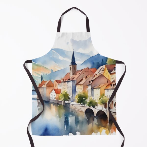 Item preview, Beautiful Watercolor Europe Landscape 23 designed and sold by Yzakreativ.