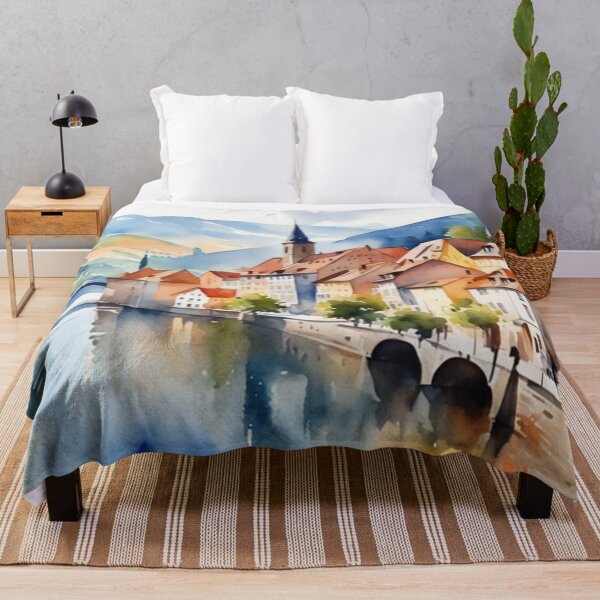 Item preview, Beautiful Watercolor Europe Landscape 23 designed and sold by Yzakreativ.