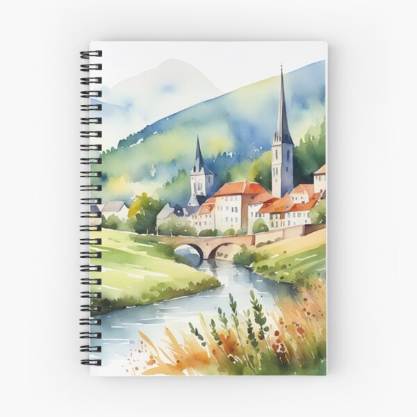 Item preview, Beautiful Watercolor Europe Landscape 24 designed and sold by Yzakreativ.