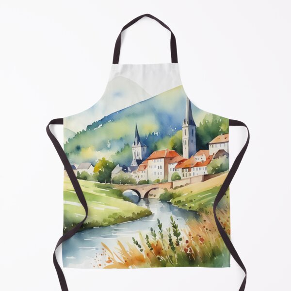 Item preview, Beautiful Watercolor Europe Landscape 24 designed and sold by Yzakreativ.