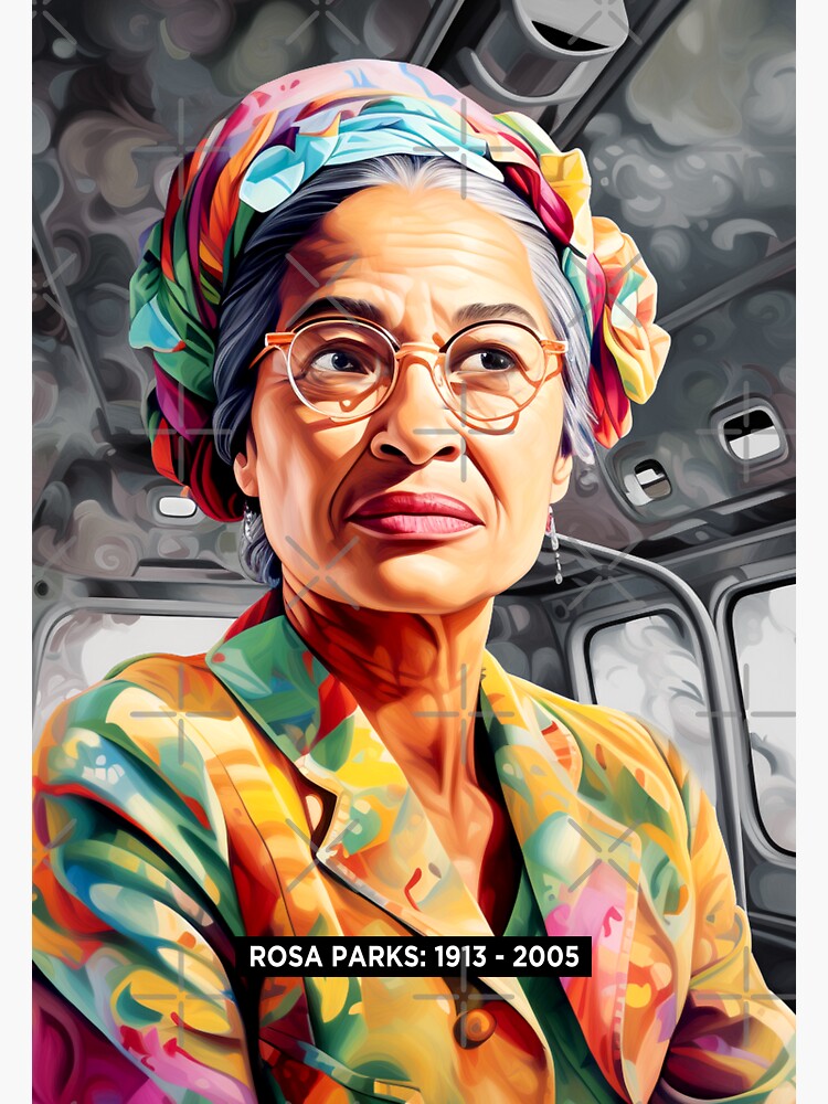 rosa parks picture on the back of the bus