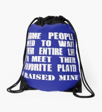 Mom Raised Her Favorite Player - Funny Gift Idea Drawstring Bag