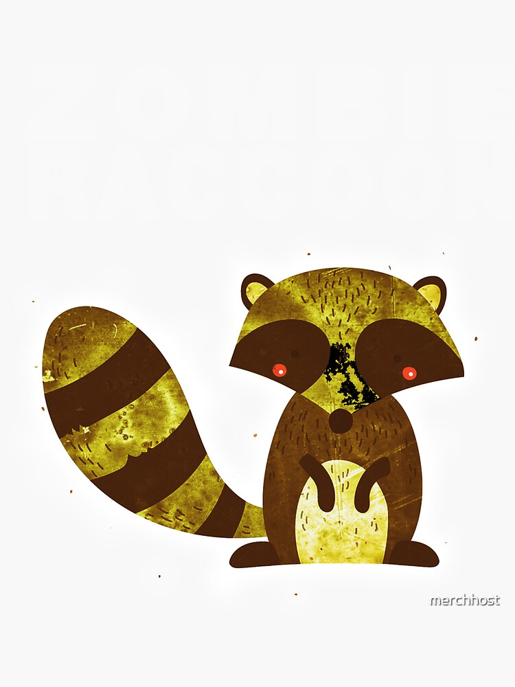 "Zombie Raccoon - Racoon Zombies from Ohio" Sticker for Sale by