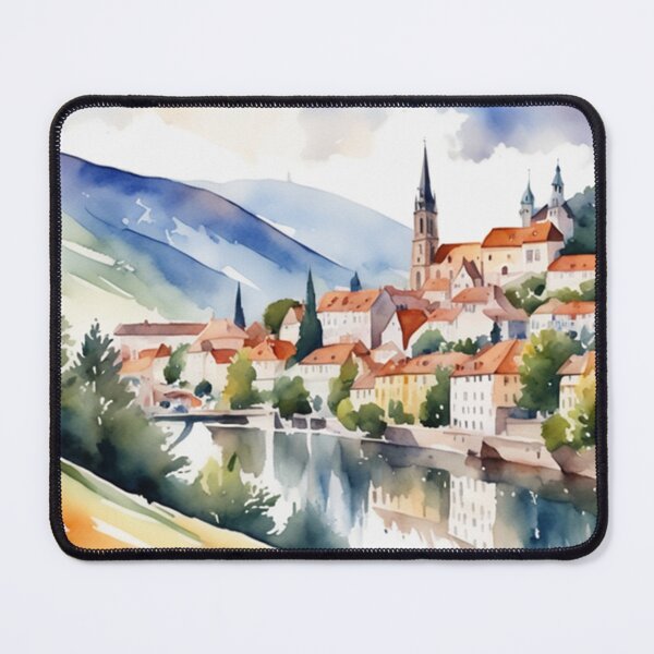 Item preview, Beautiful Watercolor Europe Landscape 26 designed and sold by Yzakreativ.