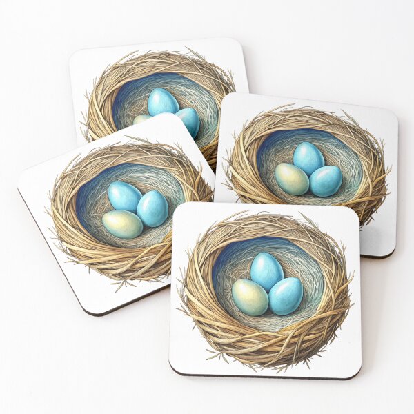 Item preview, blue color egg in the nest designed and sold by designerTurker.