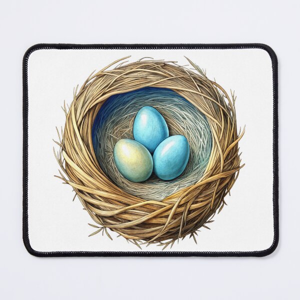 Item preview, blue color egg in the nest designed and sold by designerTurker.