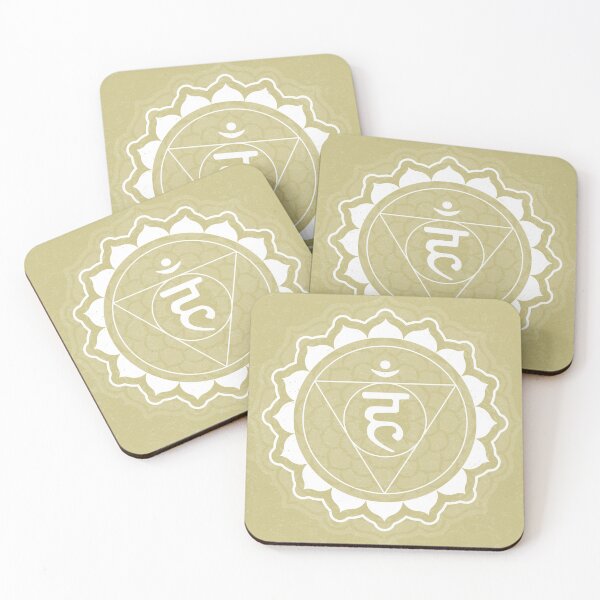 Item preview, Throat Chakra Mandala - Gold + Snow designed and sold by Irene Estelle.
