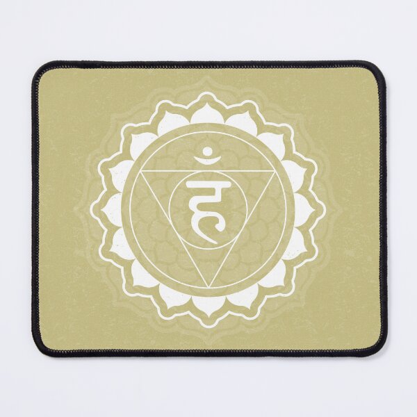Item preview, Throat Chakra Mandala - Gold + Snow designed and sold by Irene Estelle.