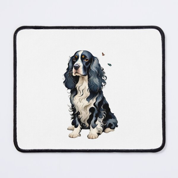 Item preview, show cocker spaniel, working cocker spaniel, Black and white English cocker spaniel designed and sold by Coolparrotgirl.