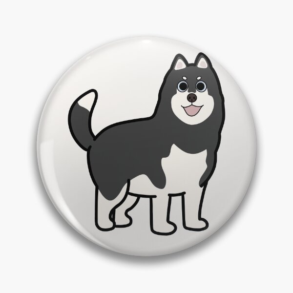 Item preview, Fluffy Husky (gray and white) designed and sold by carollee-art.