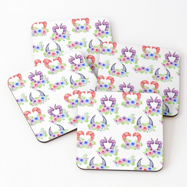 Item preview, Watercolor monster horns designed and sold by tapilipa.