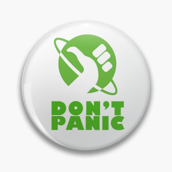 Item preview, Don't Panic (Green) designed and sold by thefandomfiend.
