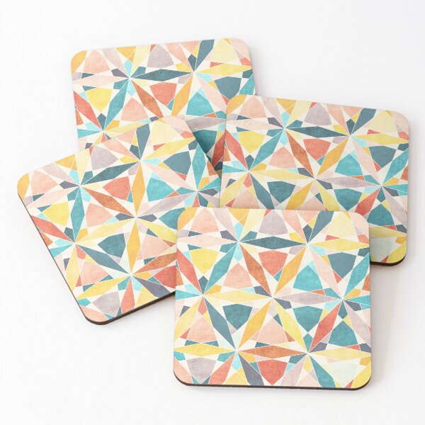 Item preview, Dopamine Kaleidoscope Crystal Geometric Abstract Pattern designed and sold by micklyn.