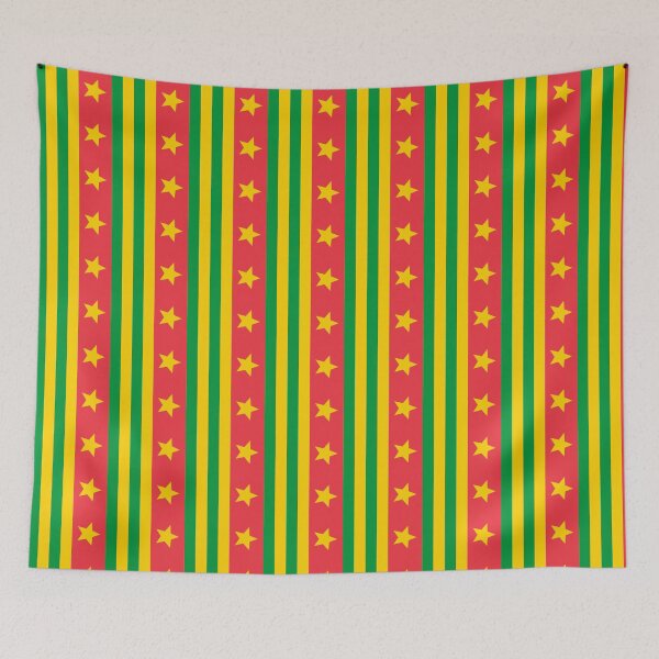 Item preview, Yellow Green Red Star Stripe Vertical Cameroon Flag Language Central Africa Strong Pattern designed and sold by PenguinForests.