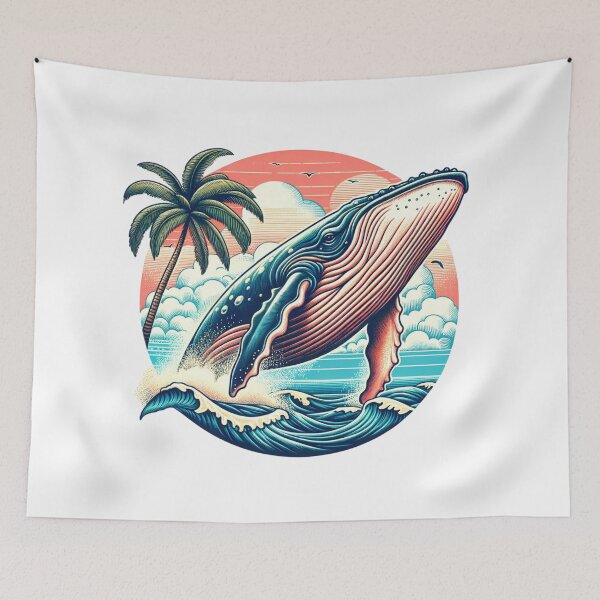 Item preview, Pacific Humpback Whale Breaching Water designed and sold by HippieFarms11.