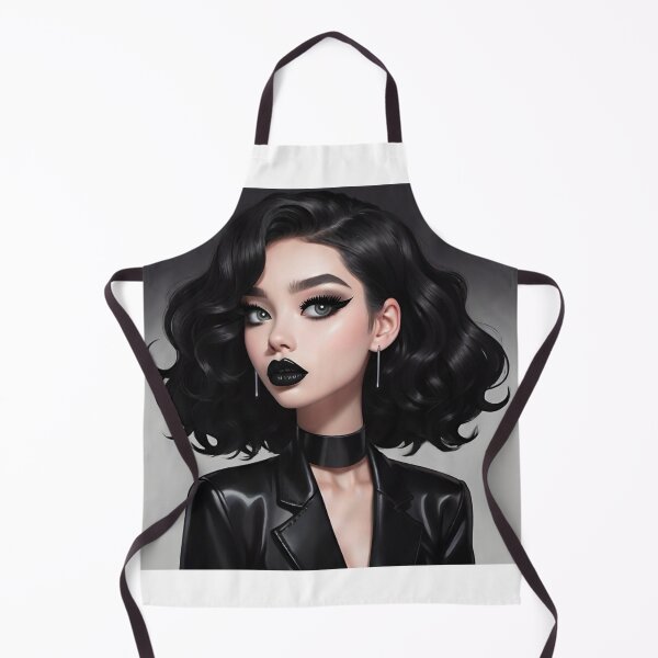 Item preview, Brunette girl black makeup designed and sold by MarisoArt.