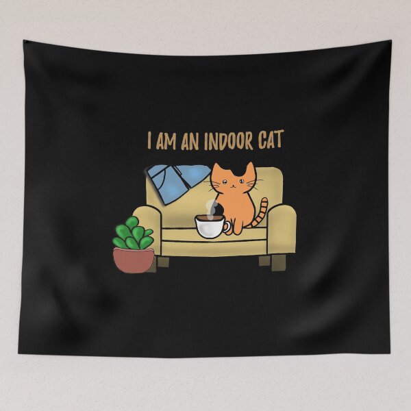 Item preview, I am an indoor cat - cute introvert cat designed and sold by stayartsy07.