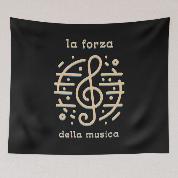 Item preview, the forza della musica. Design with a meaningful saying in Italian designed and sold by Pflugart.
